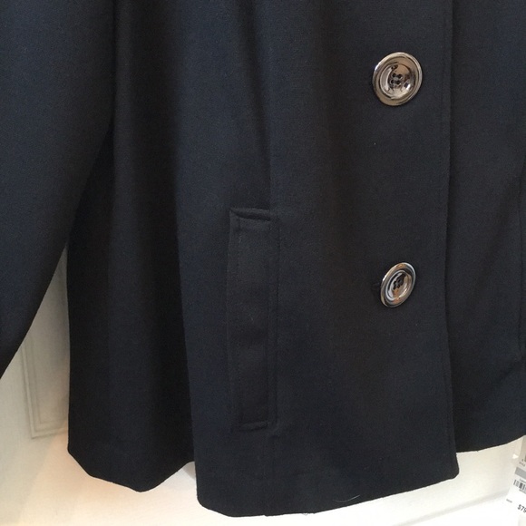 JM Collection blazer Black Shiny buttons 1X - Picture 3 of 7